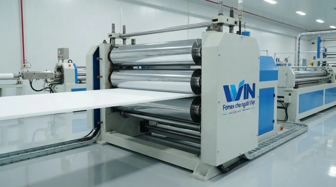 Cụm lô cán định hình và làm nguội tấm Fomex